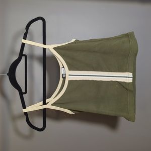 Vintage medium knit works army green tank